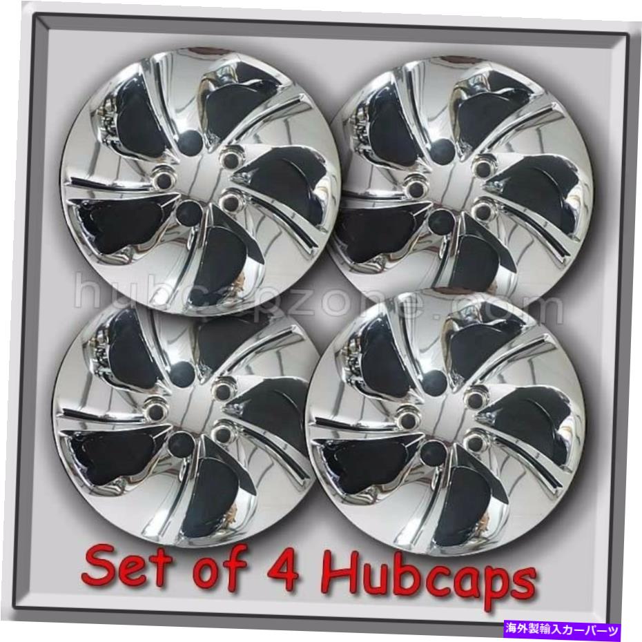 Wheel Covers Set of 4 15 クロームボルトオンホンダシビックは4枚セット2014から2015ホイールカバーのホイールキャップ 15 Ch