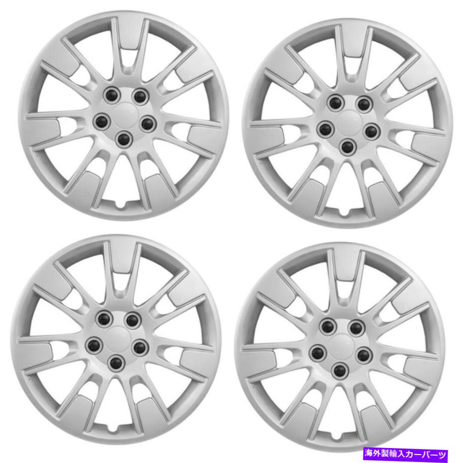 Wheel Covers Set of 4 4つのホイールカバーフルリムスナップオンハブキャップの16 セットR16タイヤ＆スチールホイールフィット