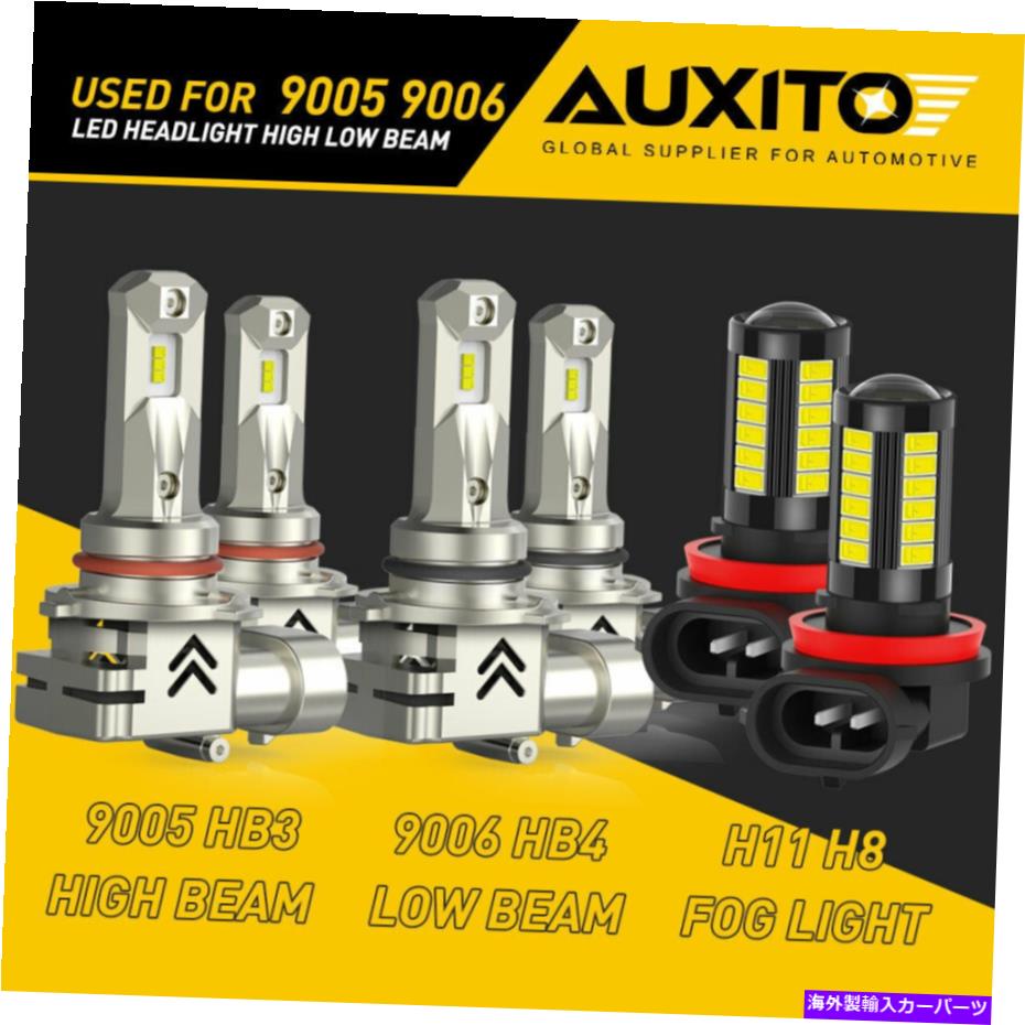 USヘッドライト 2004-13 Honda Civic 9005 9006 LEDヘッドライトH11フォグライト電球キットのためのAuxito AUXITO for 2004-13 H