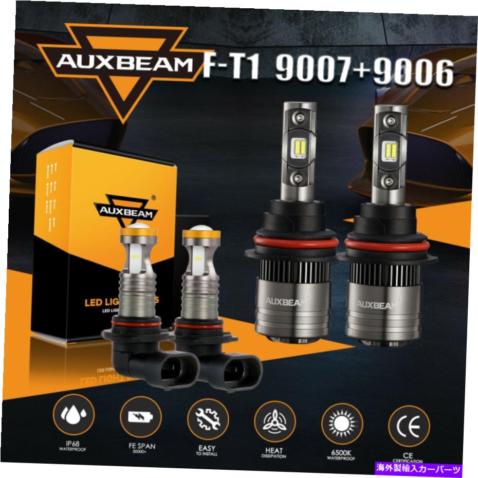 USヘッドライト AuxBeam 9007 + 9006 LEDヘッドライトフォグ電球はDodge Ram 1500 2500 3500 2002 2002 AUXBEAM 9007+9006 LED H