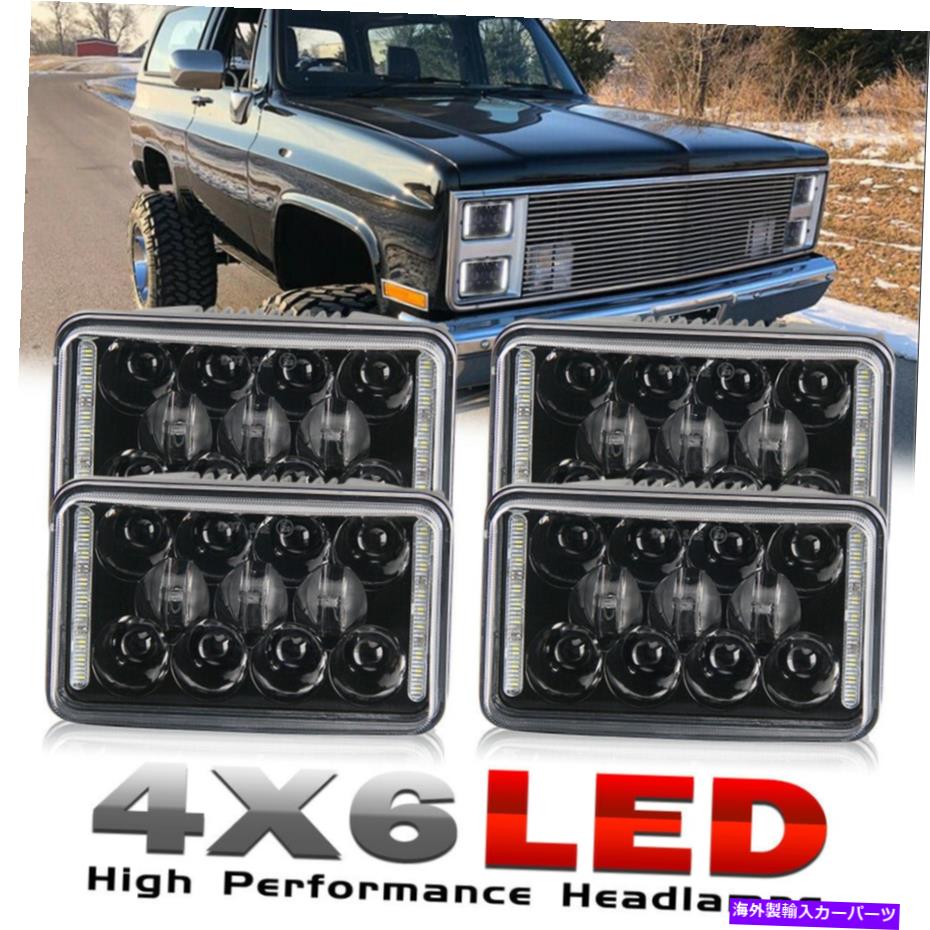 USヘッドライト Hi-Lo Beam Chevrolet Blazer Cavalier 1982年1987年1987年 4pcs 4X6''LED Headlights for Hi-Lo Beam Chevrolet