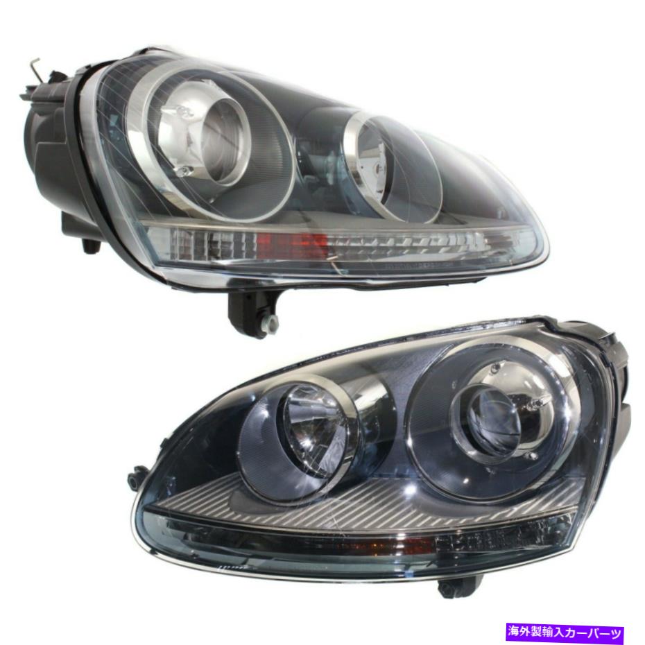 USヘッドライト 2005-2010 Volkswagen Jettaの左右ペアのHIDヘッドライトセット HID Headlight Set For 2005-2010 Volkswagen Je