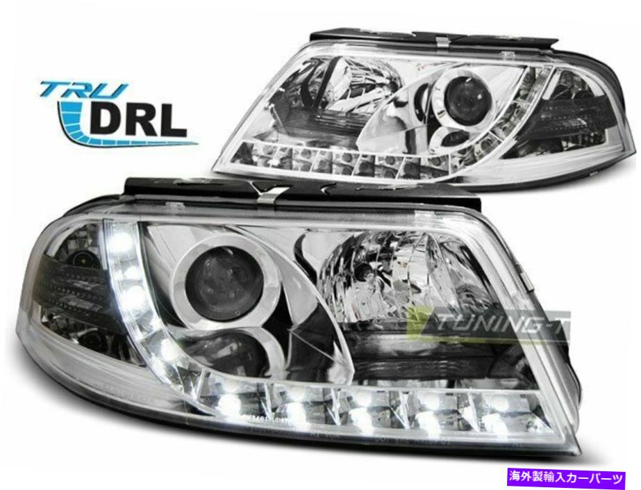 USヘッドライト ヘッドライトはVW Passat 3bg 00-05 Chrome Worldwide Freeship US L Headlights LED DRL Inside for VW PASSAT
