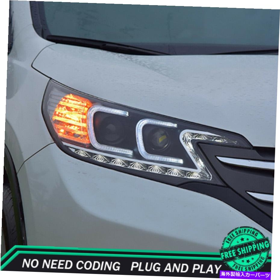 USヘッドライト ホンダCR-Vヘッドライトアセンブリ2012-2014 HIDキセノンビームプロジェクターLED DRL For Honda CR-V Headlight
