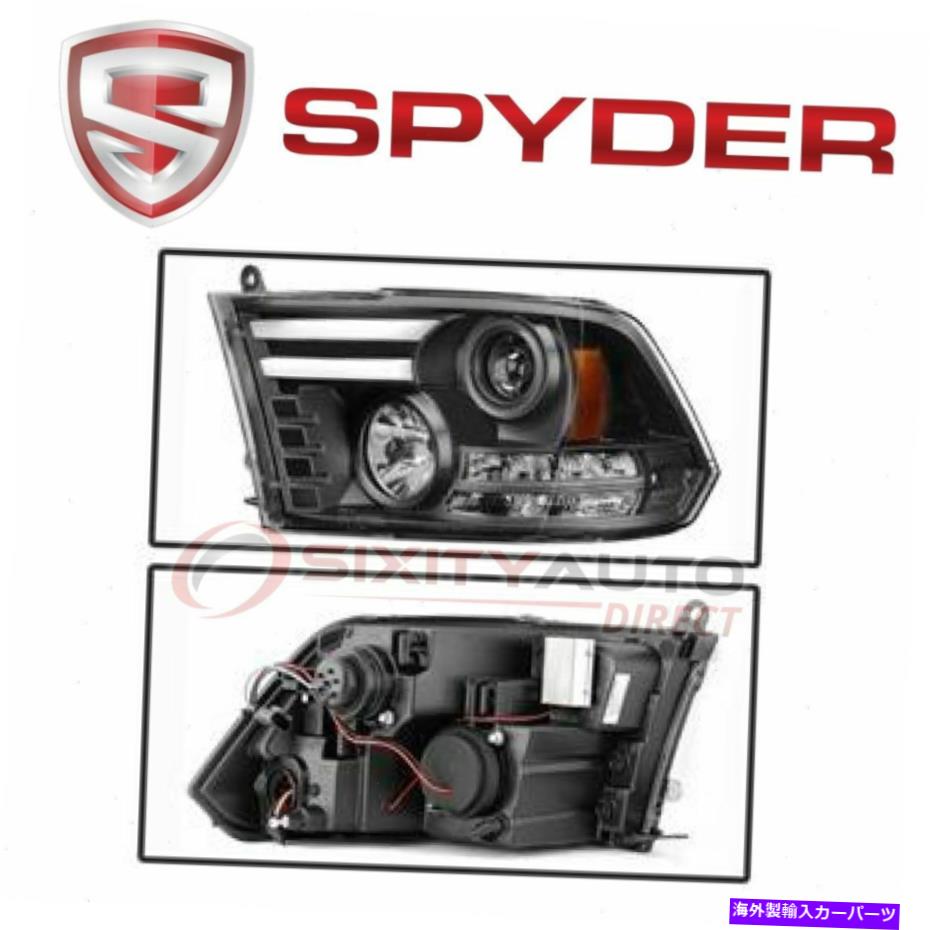 USヘッドライト 2009-2010 Dodge Ram 3500のスパイダーオートヘッドライトセット - 電気照明BZ SPYDER Auto Headlight Set for 2