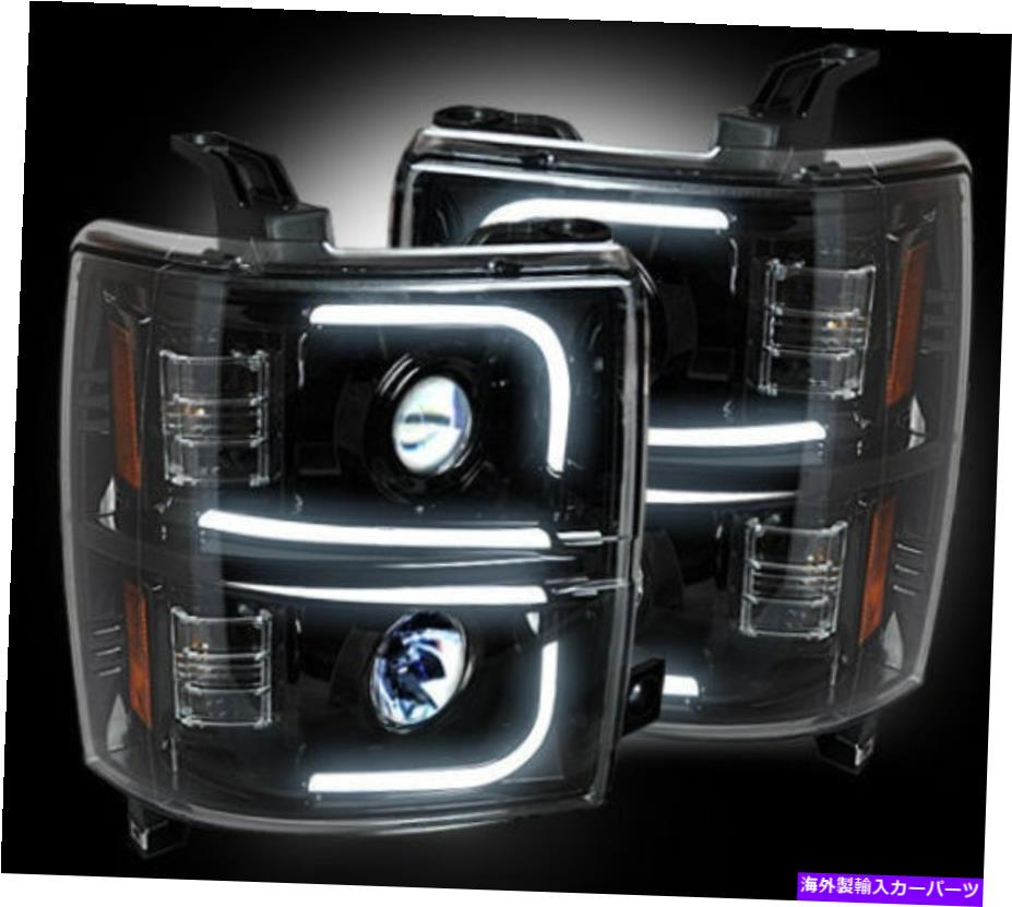 USヘッドライト Silverado 2500/3500 / HDのためのRecon Black LED DRLバープロジェクターヘッドライト Recon Black LED DRL Bar