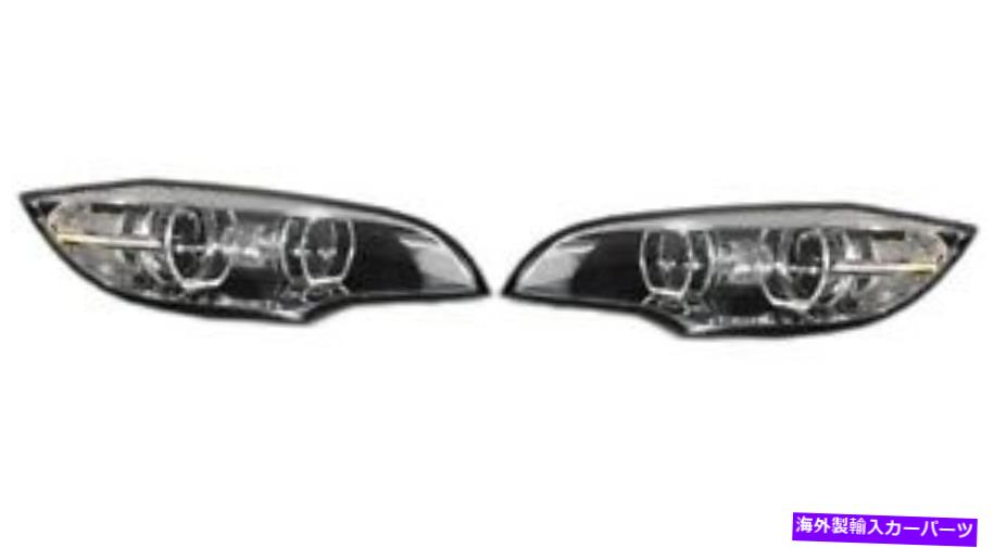 USヘッドライト ペアセット左右の純正LEDヘッドライトランプBMW E71 x 6 13-14 Pair Set Left & Right Genuine LED Headlights L
