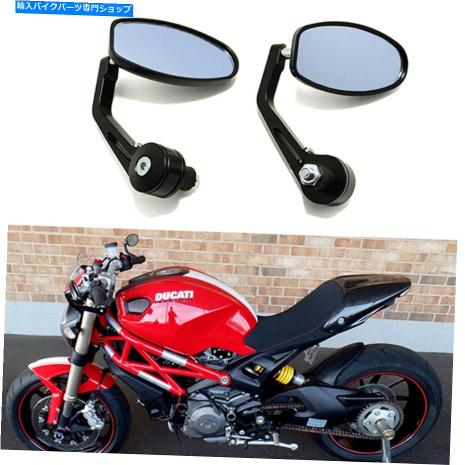 Mirror オートバイハンドルバーエンドサイドミラー7/8 '' Ducati Monster 696 750 1200 S4R Motorcycle Handle Bar End Side Mir