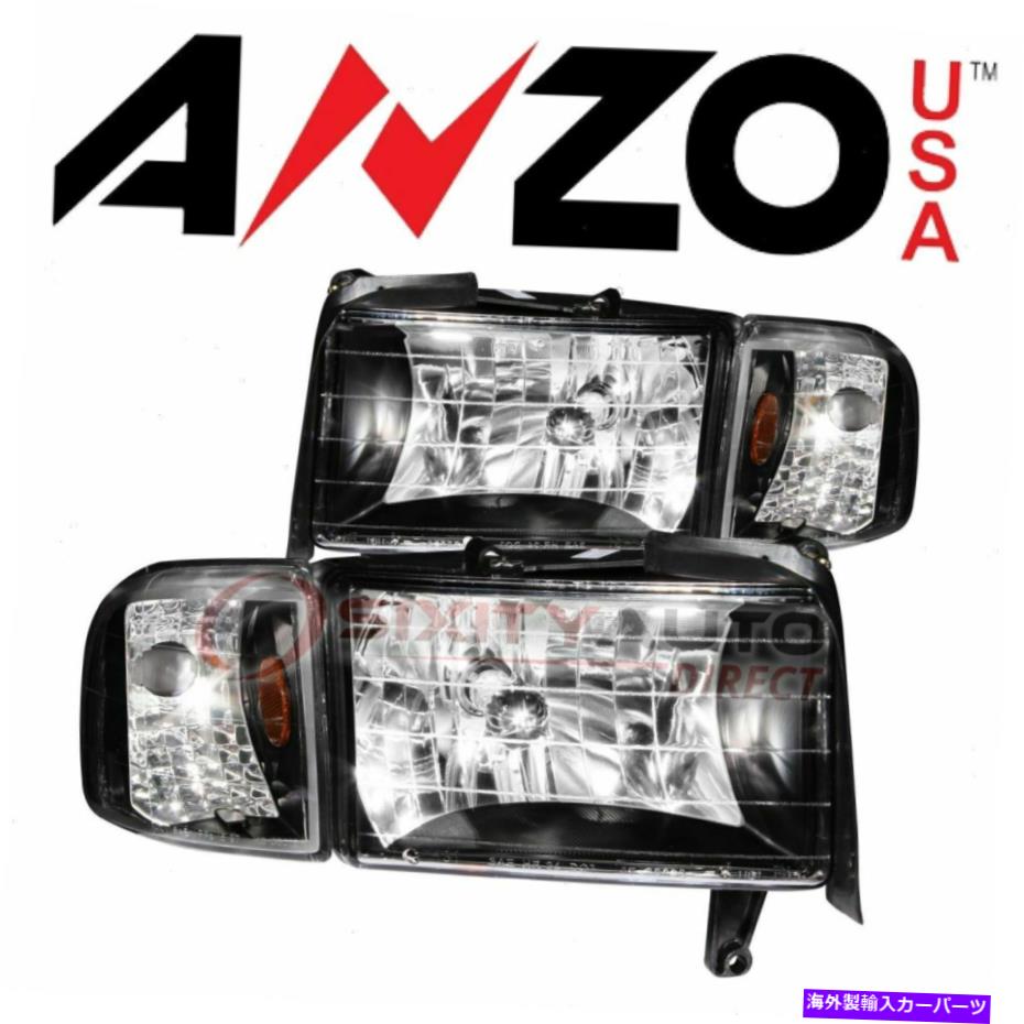 USヘッドライト 電気照明体の外観GiのためのAnzousa 111067ヘッドライトセット AnzoUSA 111067 Headlight Set for Electrical Lighting B