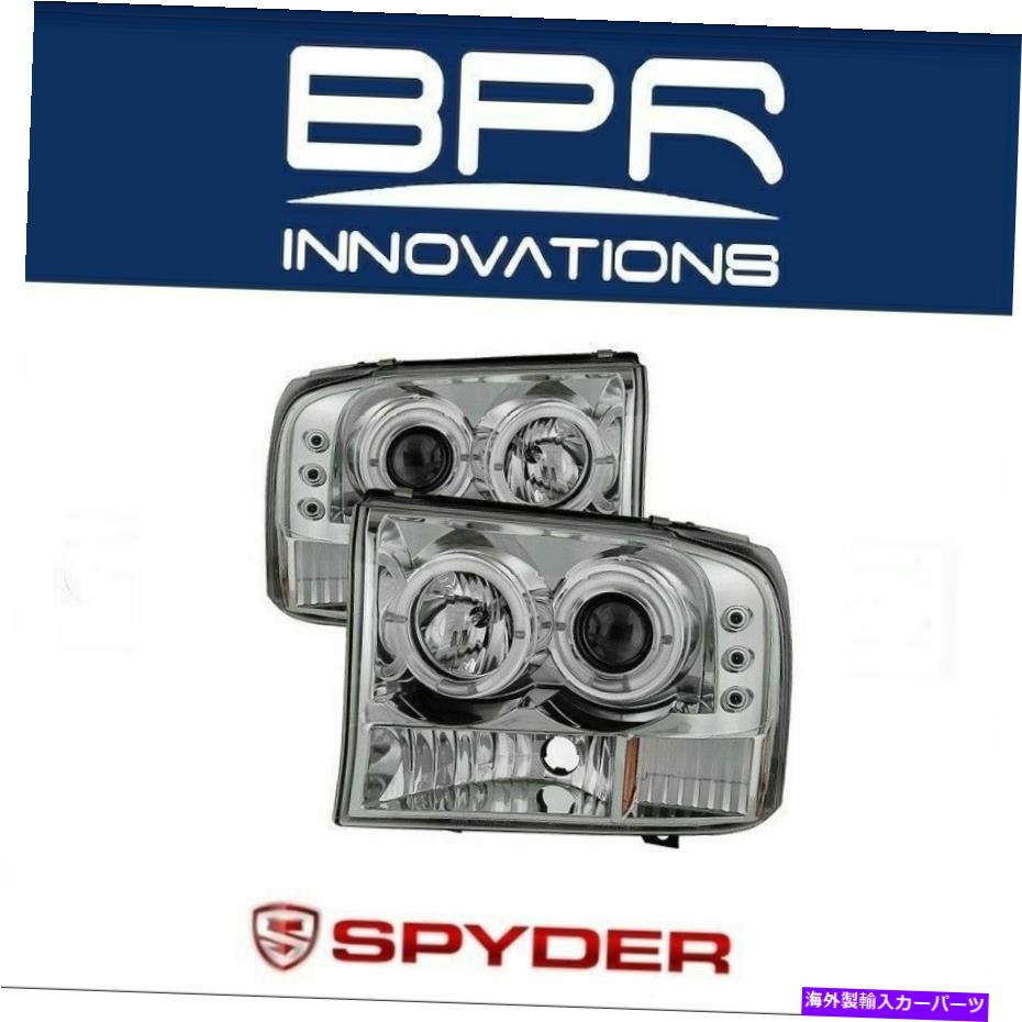USヘッドライト Spyder Pro-YD-FF25099- ~1P-G2-Cプロジェクターヘッドライト対2 Halo LED - 5010360 Spyder PRO-YD-FF25099-?1P-G2-C Pr