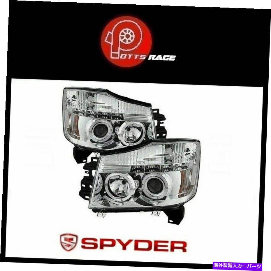 USヘッドライト Spyder 5011589 Pro-YD-NTI04-HL-C Projectorヘッドライトフィット04-07 Titan Armada Spyder 5011589 PRO-YD-NTI04-HL-C