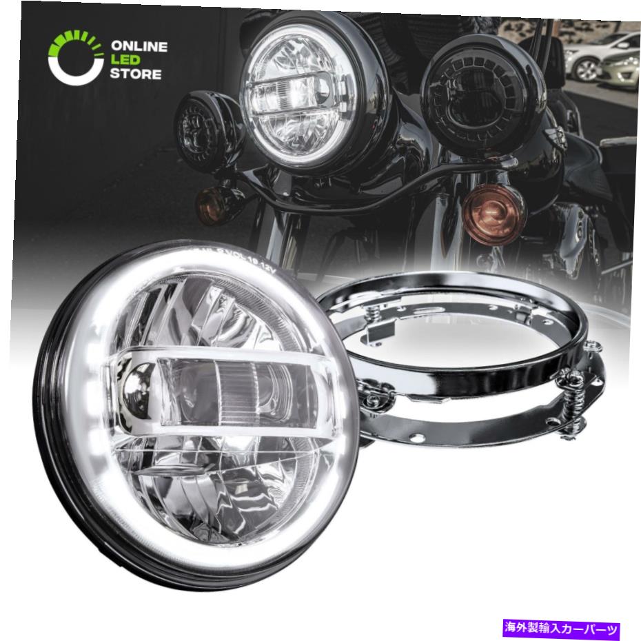 USテールライト Harley DavidsonのオートバイのためのHeadlight /照明ライト/ブラケット Chrome 7 LED Headlight/Passing Light