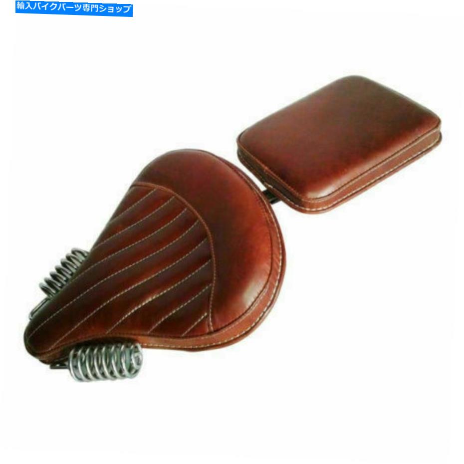 シート ロイヤルエンフィールドスタンダード - エレクトラ Front & Rear Saddle Seat Brown Leather Fit For Royal Enfield Stan