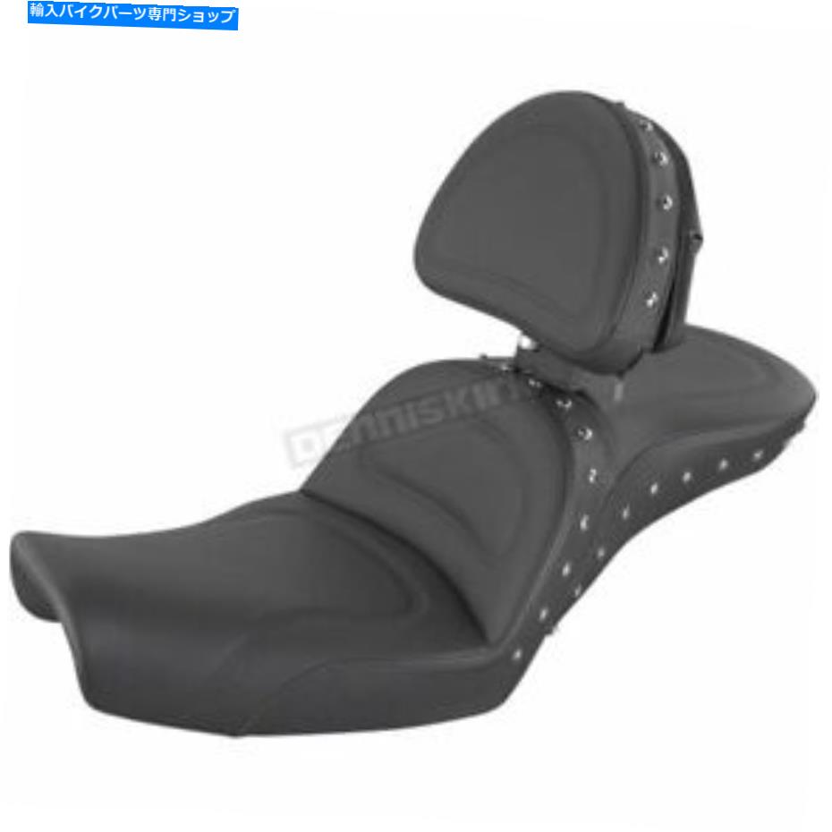 シート Saddlemen Black Explorerスペシャルシートw /背もたれ - 896-04-040 Saddlemen Black Explorer Special Seat w/Backrest